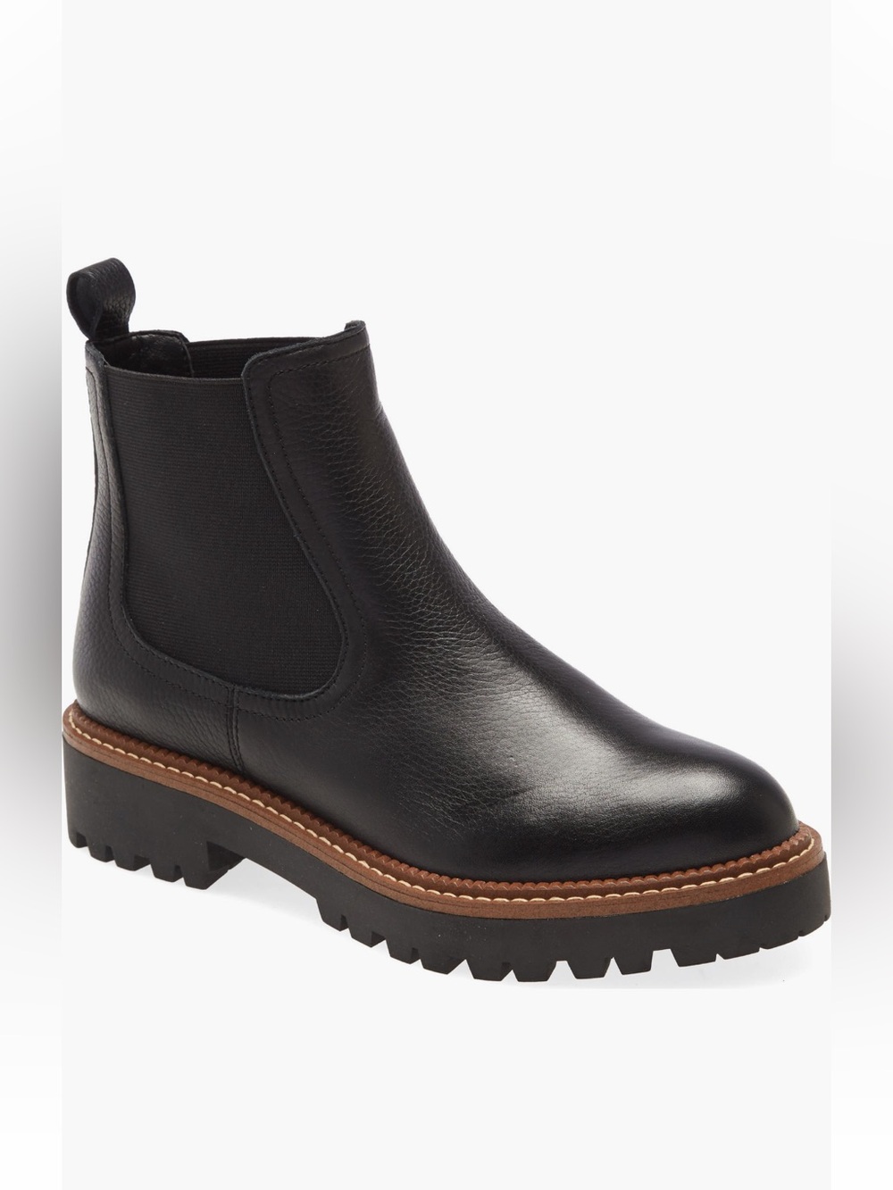 Caslon Miller Nordstrom Lea
Black Leather Lug Chelsea
Ankle Boot • Size 9 • NWT